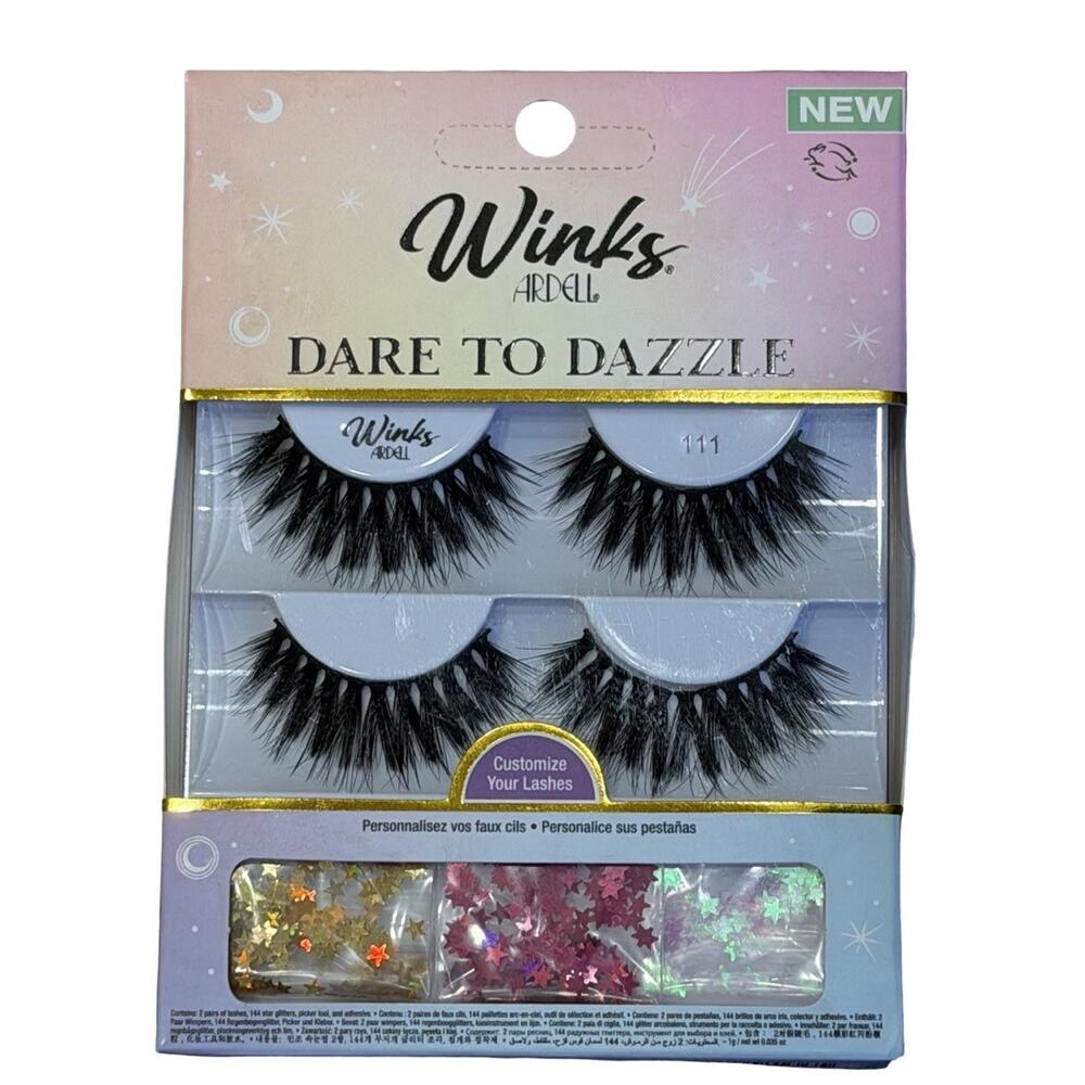 18 PAIRS ARDELL STRIP GLUE ON EYELASHES- 9 SETS STYLE 111 - Picture 2 of 2